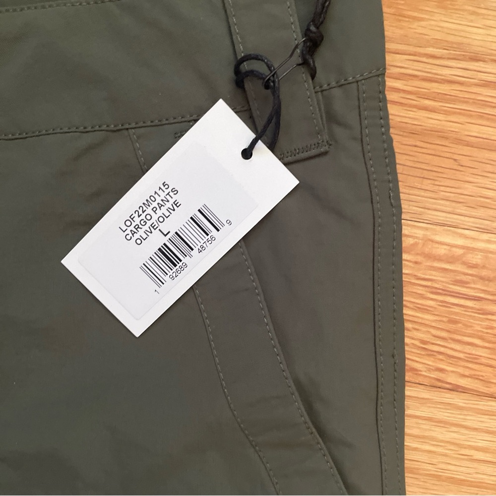 Lotto Cargo Pants Mens Size L Green Zip Legs - Picture 5 of 8